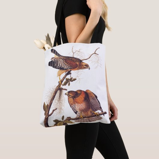 Tote Bag Buse à épaulettes roux Audubon Oiseau de proie (De près)