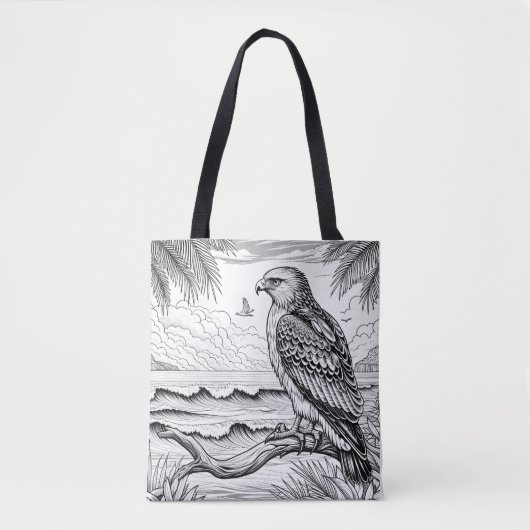 Tote Bag Buse majestueuse au-dessus de la vue sur l'océan (Devant)