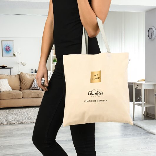Tote Bag Business logo name monogram