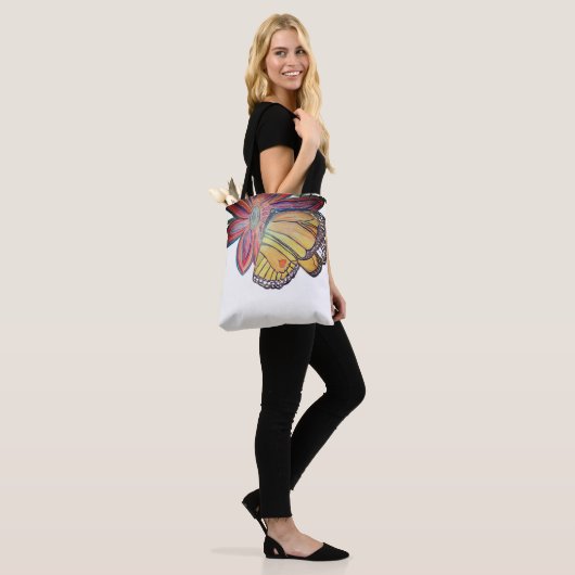 Tote Bag Butterfly monarch colorful two sided (Sur le modèle)