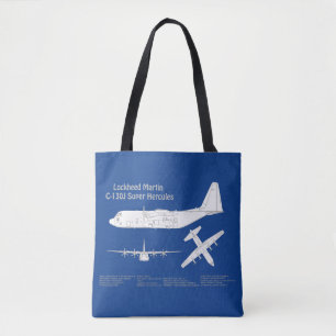 Tote Bag C-130 Hercules - Plan directeur de l'avion ABD
