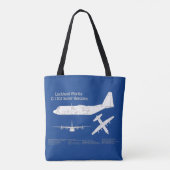 Tote Bag C-130 Hercules - Plan directeur de l'avion ABD (Dos)