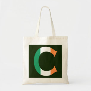 Tote Bag C Monogramme superposé sur le drapeau irlandais bt