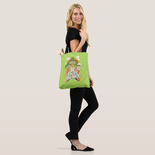 Tote Bag Ça devient mieux | Personnalisation de Good Vibes  (Sur le modèle)