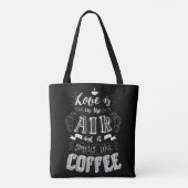 Tote Bag Ça sent le café (Dos)