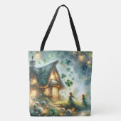 Tote Bag Cabane de fée du trèfle lumineuse (Devant)