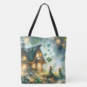 Tote Bag Cabane de fée du trèfle lumineuse (Dos)