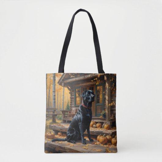 Tote Bag Cabine du journal de l'extracteur Black Labrador A (Devant)