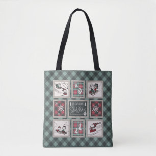 Tote Bag cacahuètes Ancien Motif de traîneau