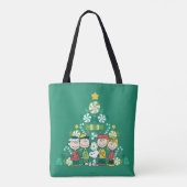Tote Bag cacahuètes | Arbre de Noël de menthe poivrée (Dos)