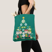 Tote Bag cacahuètes | Arbre de Noël de menthe poivrée (De près)