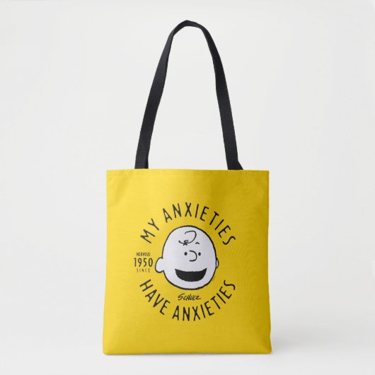 Tote Bag cacahuètes | Charlie Brown Nervous depuis 1950 (Devant)