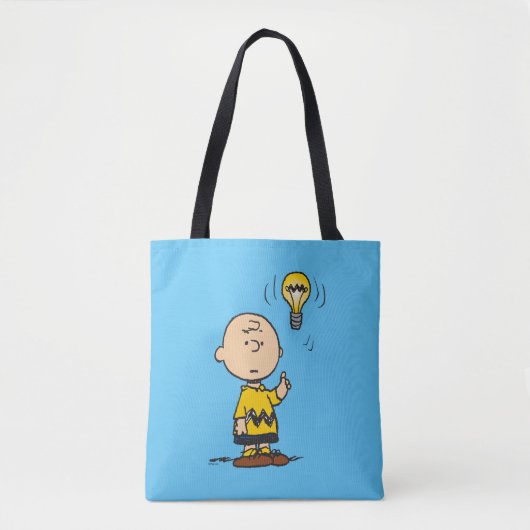 Tote Bag cacahuètes | L'idée de l'ampoule de Charlie Brown (Devant)