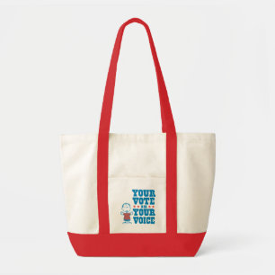Tote Bag cacahuètes Linus - Votre vote est votre choix
