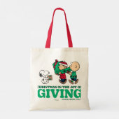 Tote Bag cacahuètes | Noël est la joie de donner (Dos)