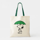 Tote Bag cacahuètes | Parapluie vert Snoopy (Dos)