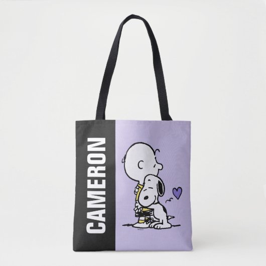 Tote Bag cacahuètes | Saint Valentin | Charlie Brown & Snoo (Devant)