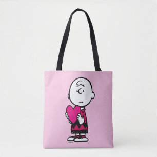 Tote Bag cacahuètes   Saint Valentin   Heart Charlie Brown