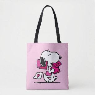 Tote Bag cacahuètes   Saint Valentin   Snoopy Avec Valentin