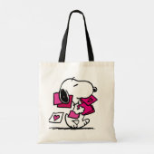 Tote Bag cacahuètes | Saint Valentin | Snoopy Avec Valentin (Dos)