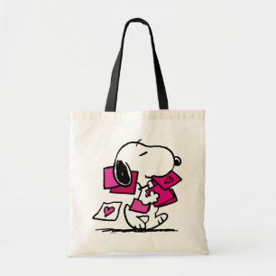 Tote Bag cacahuètes   Saint Valentin   Snoopy Avec Valentin
