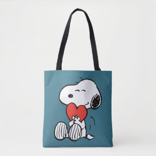 Tote Bag cacahuètes   Saint Valentin   Snoopy Heart Hug