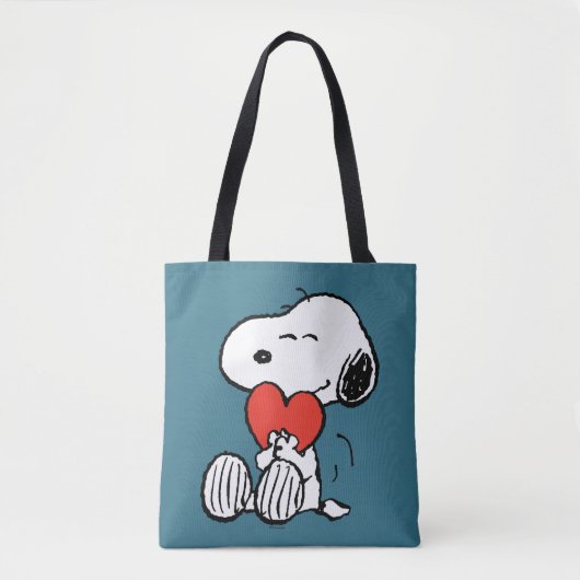 Tote Bag cacahuètes | Saint Valentin | Snoopy Heart Hug (Devant)