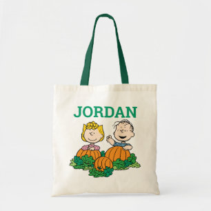 Tote Bag cacahuètes Sally & Linus dans le champ Citrouill