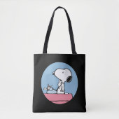 Tote Bag cacahuètes | Snoopy à la machine à écrire (Devant)