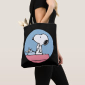 Tote Bag cacahuètes | Snoopy à la machine à écrire (De près)