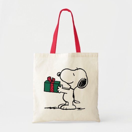 Tote Bag cacahuètes | Snoopy Christmas Gift Giver (Devant)