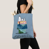 Tote Bag cacahuètes | Snoopy Dog House Sunrise (De près)
