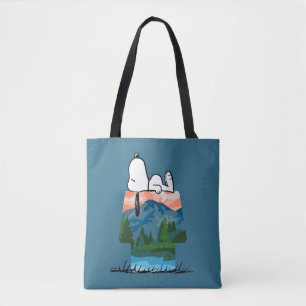 Tote Bag cacahuètes   Snoopy Dog Sunset View