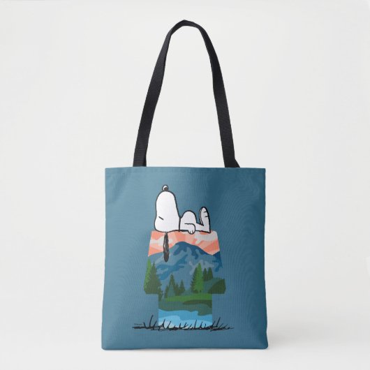 Tote Bag cacahuètes | Snoopy Dog Sunset View (Devant)