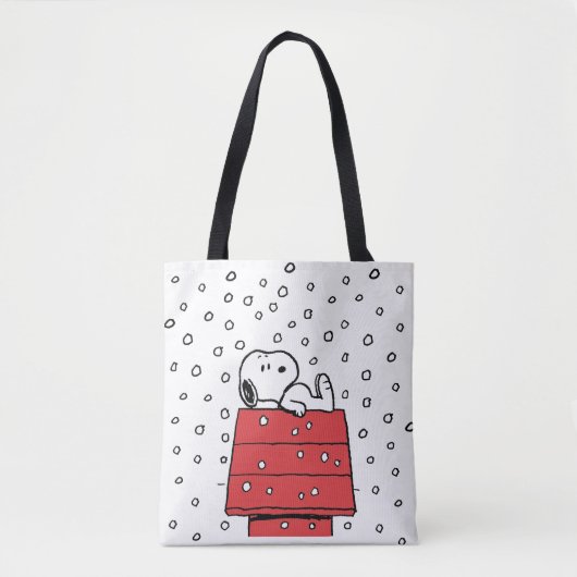 Tote Bag cacahuètes | Snoopy Doghouse Snowflakes (Devant)