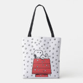 Tote Bag cacahuètes | Snoopy Doghouse Snowflakes (Dos)