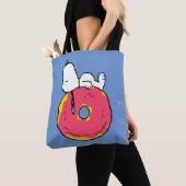 Tote Bag cacahuètes | Snoopy Donut rose (De près)