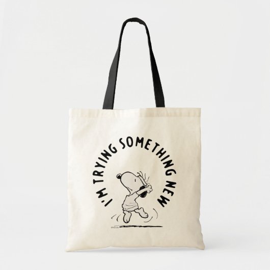 Tote Bag cacahuètes | Snoopy Essayer Quelque Chose De Nouve (Devant)