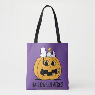 Tote Bag cacahuètes   Snoopy et Woodstock Jack-O-Lantern