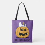 Tote Bag cacahuètes | Snoopy et Woodstock Jack-O-Lantern (Dos)