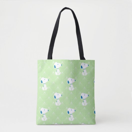 Tote Bag cacahuètes | Snoopy Green Deco Dreams Motif (Devant)