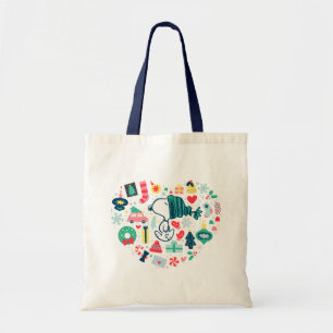 Tote Bag cacahuètes Snoopy Holiday Happiness Heart