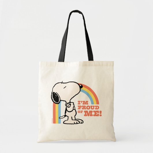 Tote Bag cacahuètes | Snoopy Je suis fier de moi (Devant)