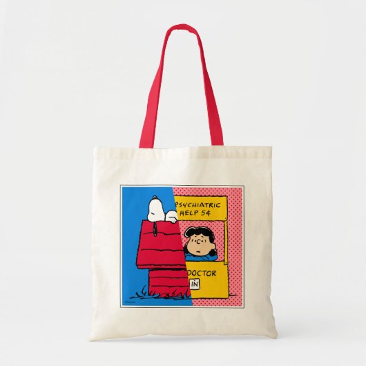 Tote Bag cacahuètes | Snoopy & Lucy Half & Half (Devant)