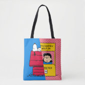 Tote Bag cacahuètes | Snoopy & Lucy Half & Half (Devant)