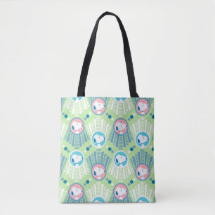 Tote Bag cacahuètes   Snoopy Mint Green Deco Dreams Motif