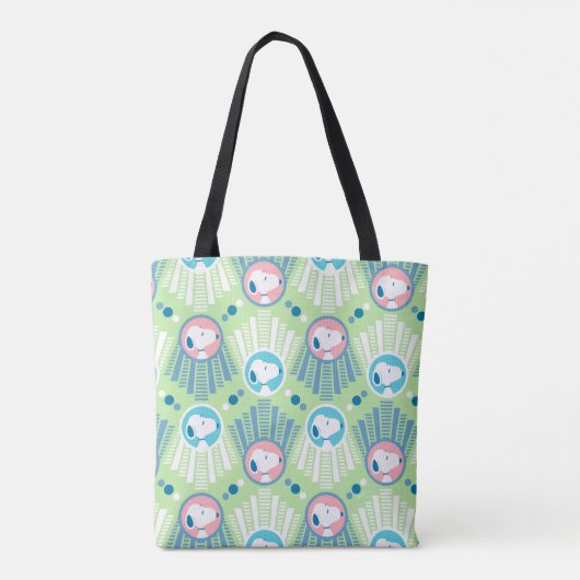 Tote Bag cacahuètes | Snoopy Mint Green Deco Dreams Motif (Dos)