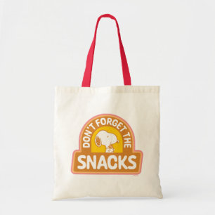 Tote Bag cacahuètes   Snoopy N'oubliez pas les snacks