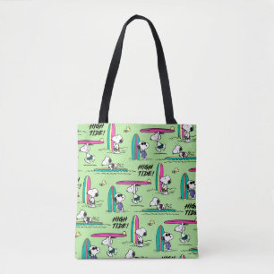Tote Bag cacahuètes   Snoopy Ocean High Tide Motif