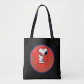 Tote Bag cacahuètes | Snoopy Raw Force & Courage Badge (Devant)